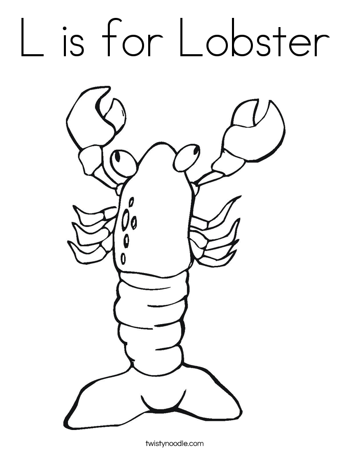 L Is For Lobster Coloring Page 685x886 L Is For Lobster Coloring Page