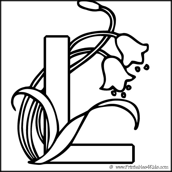 Letter L Printable Coloring Pages 600x600 Letter L Printable Coloring Pages