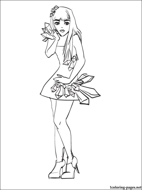 560x750 Lady Gaga Line Drawing To Color Coloring Pages