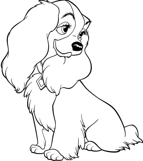 600x674 Lady And Tramp Coloring Pages