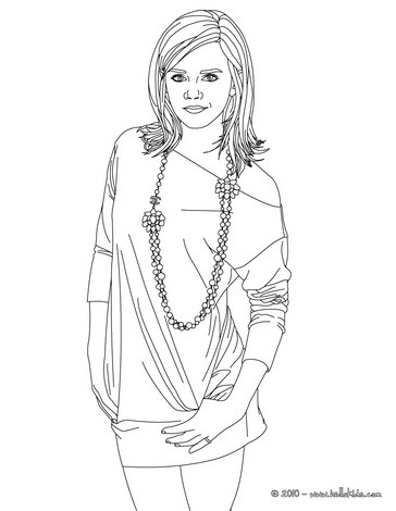 364x470 Emma Watson Young Lady Coloring Pages
