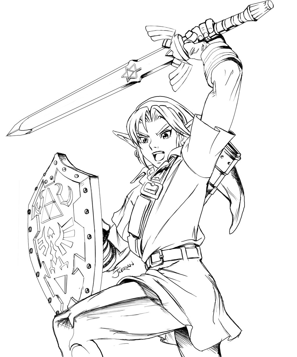 Legend Of Zelda Link Coloring Pages 1024x1229 Legend Of Zelda Link Coloring Pages