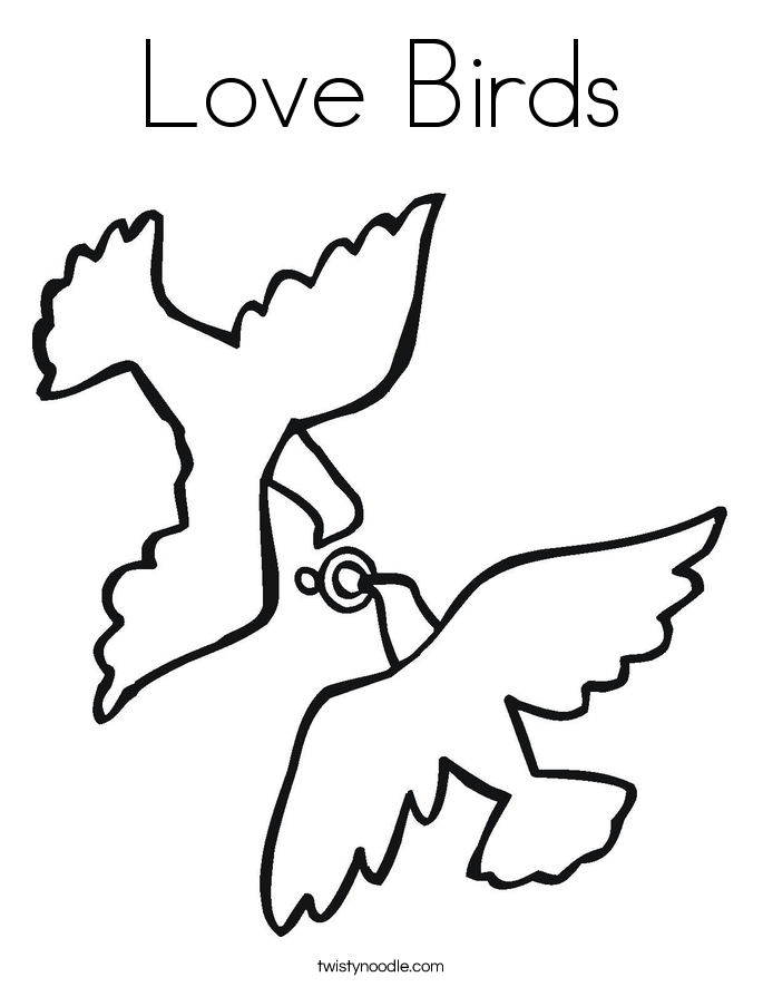 685x886 Love Birds Coloring Page