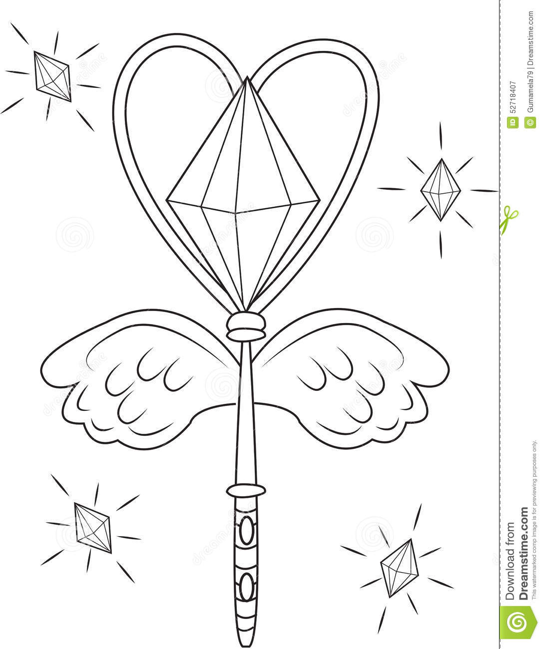 1089x1300 Magic Wand Coloring Page