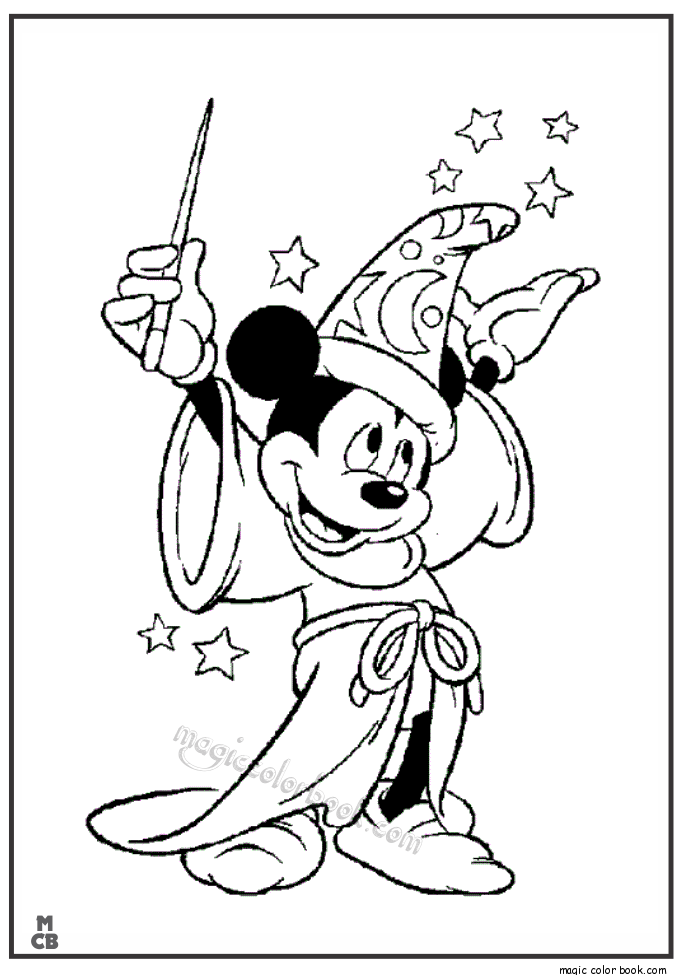 685x975 Mickey Mouse Magic Coloring Pages