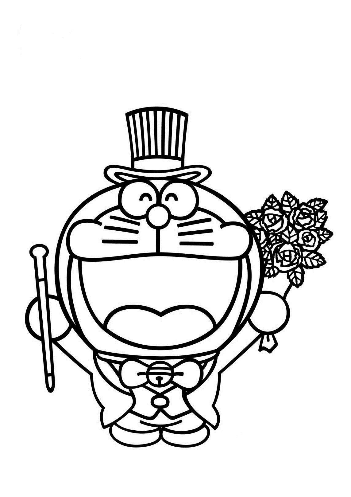 1144x1618 Magician Doraemon Coloring Page Boys Pages Of Kidscoloringpage