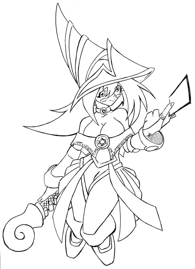 761x1051 Dark Magician Coloring Pages