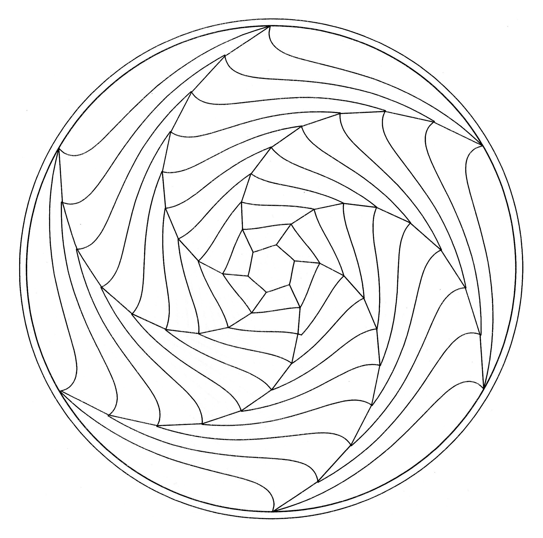 2296x2277 Mandala Optical Illusion