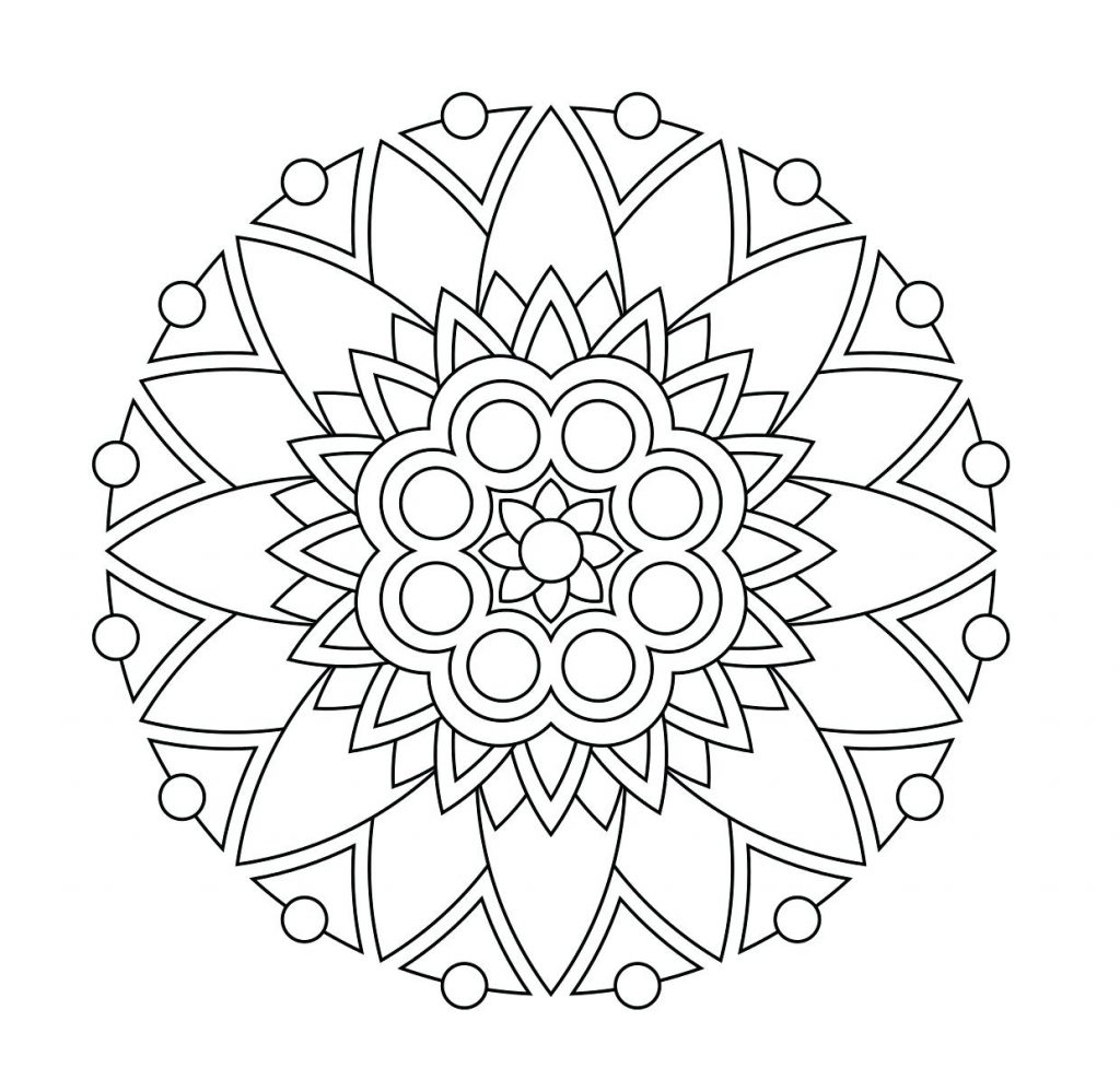 1024x988 Coloring Page ~ Flower Mandala Coloring Pages Mandalas Meditation