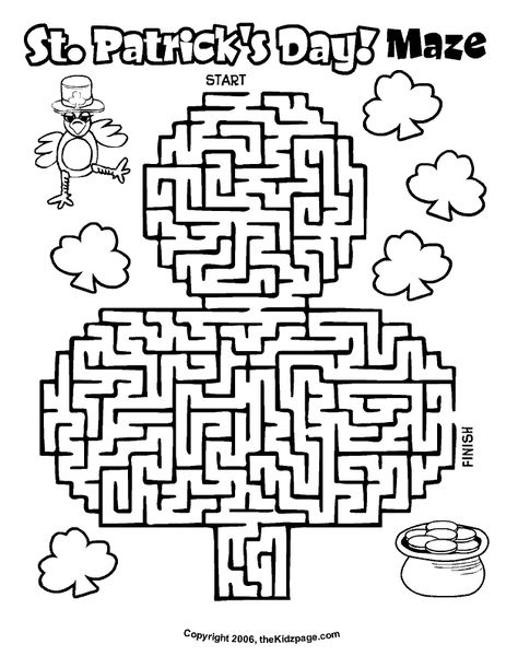 St. Patrick's Day Maze 474x600 St. Patrick's Day Maze