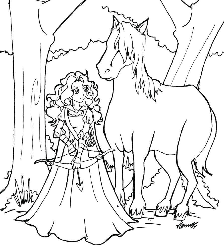 900x992 Brave Merida Coloring Pages