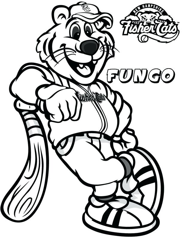 612x792 Coloring Pages New Fisher Cats For Kids Mlb Baseball Printable