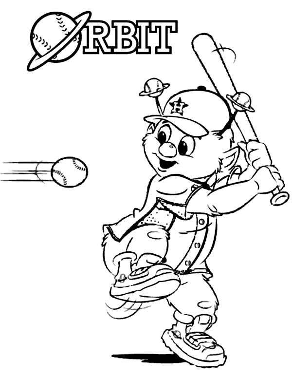 600x776 Orbit The Mascot In Mlb Coloring Page Color Luna
