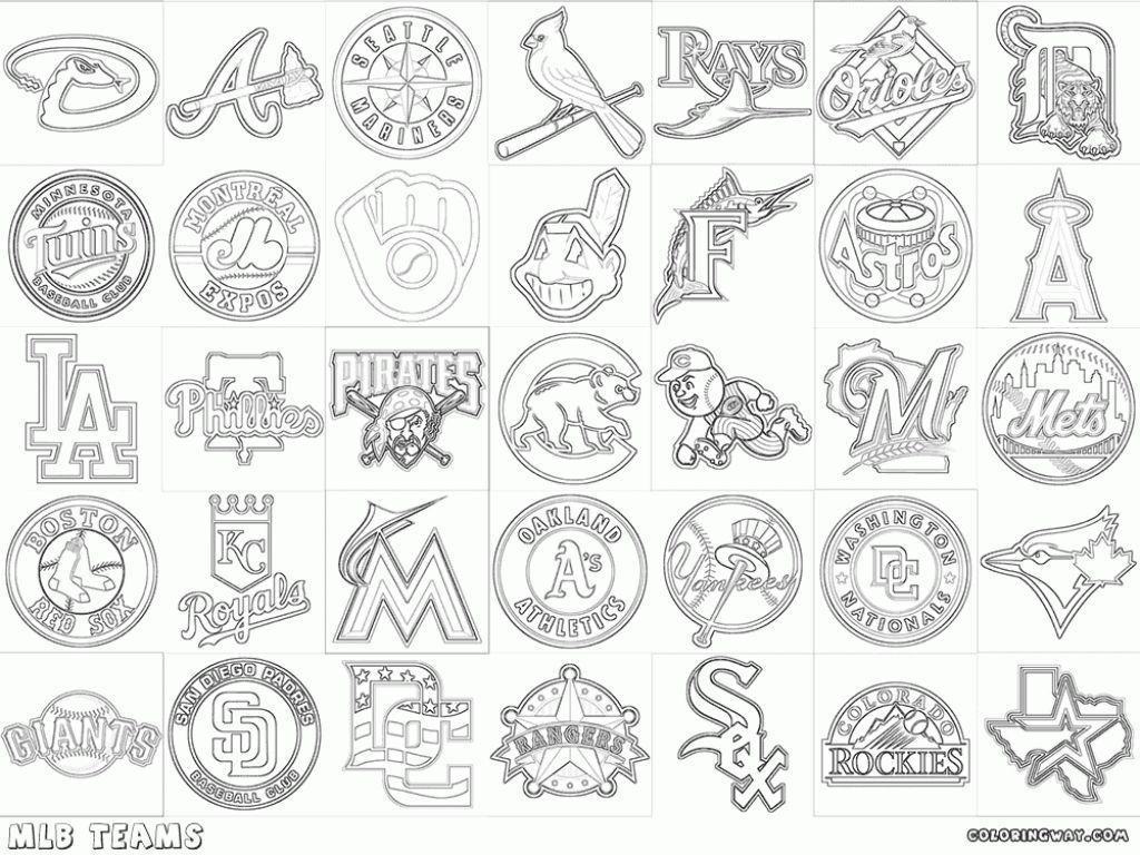 1024x768 Mlb Coloring Pages Mlb Coloring Pages 100 Coloring Pages Baseball