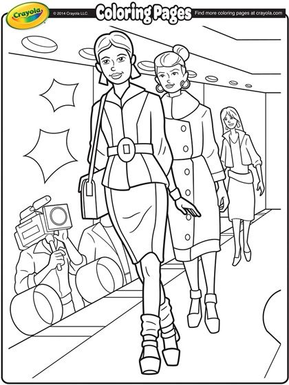 Runway Model Coloring Page Coloring Pages 420x560 Runway Model Coloring Page Coloring Pages