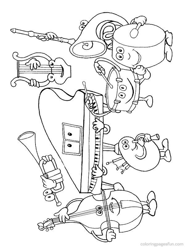 Musical Instruments Coloring Pages 24 Preschool 600x800 Musical Instruments Coloring Pages 24 Preschool
