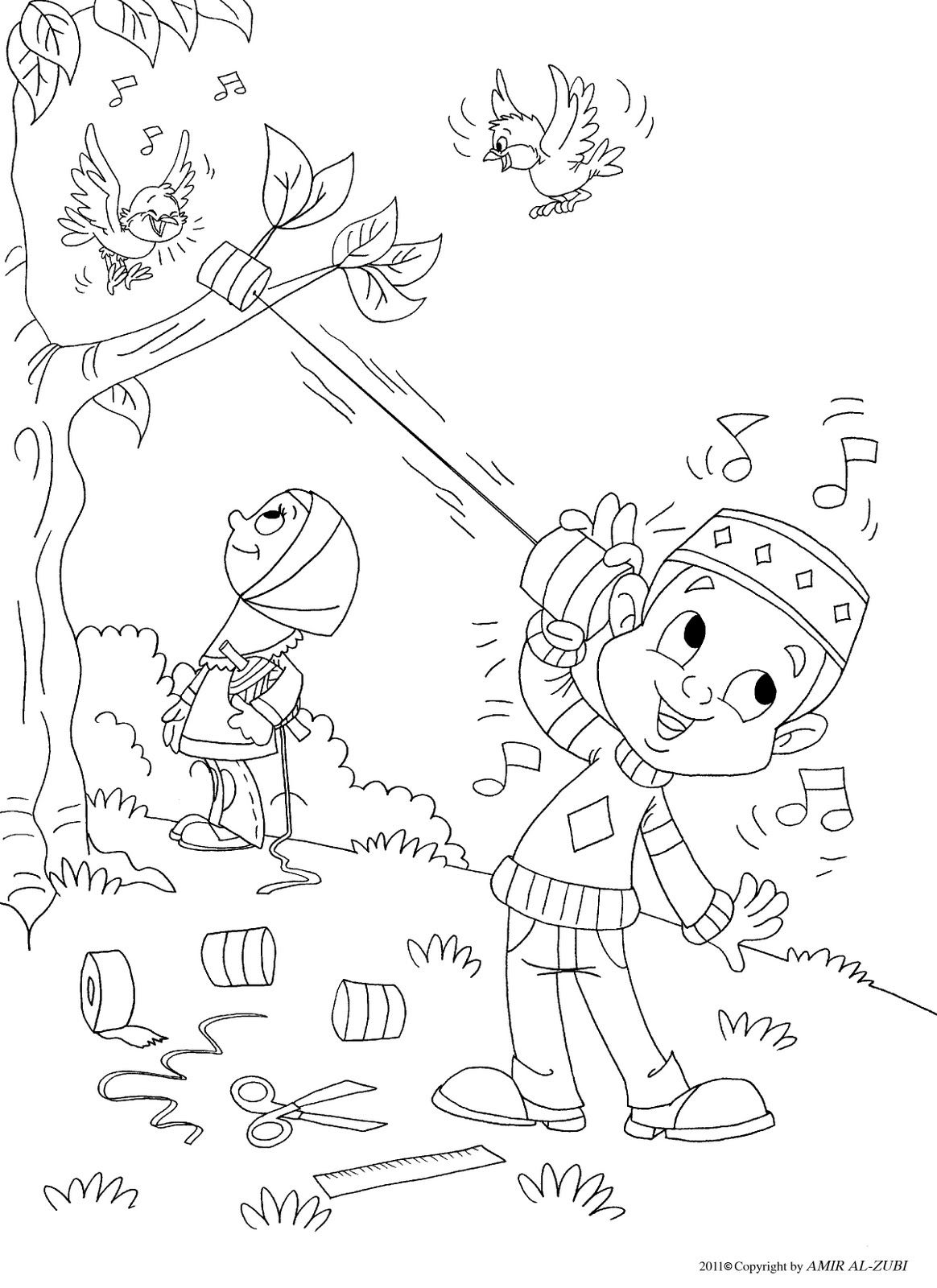 1164x1600 Outside Coloring Page Muslim Boy Coloriages Islamiques