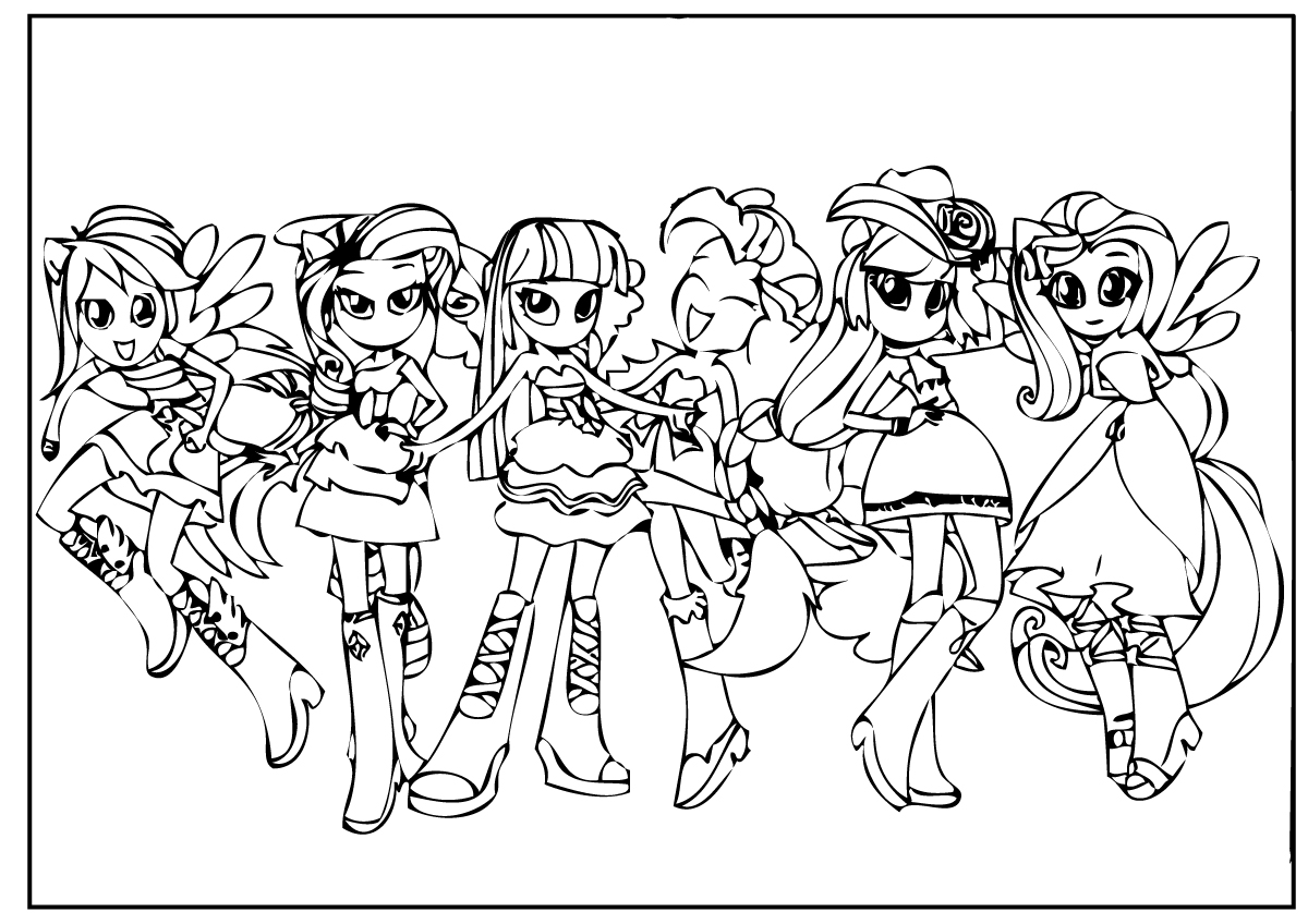 My Little Pony Equestria Girls Coloring Pages 1200x848 My Little Pony Equestria Girls Coloring Pages