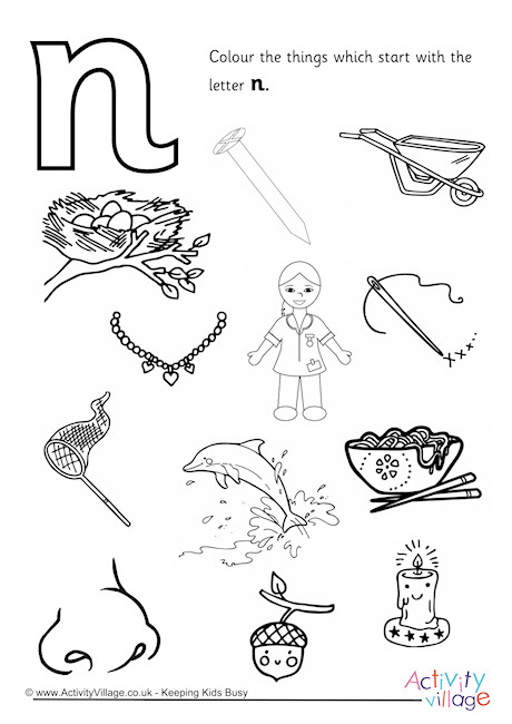 Letter N Coloring Pages 460x650 Letter N Coloring Pages