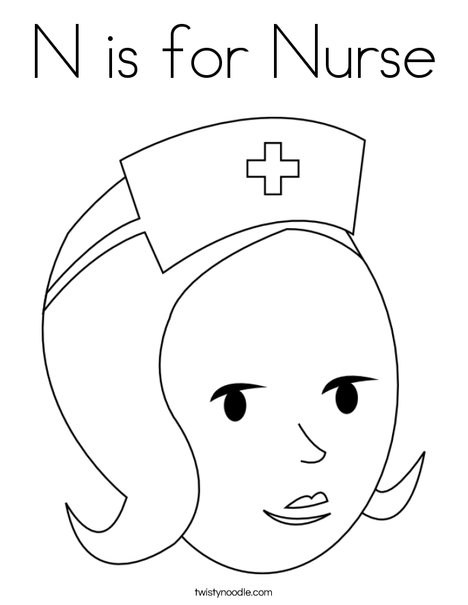 N Is For Nurse Coloring Page 468x605 N Is For Nurse Coloring Page