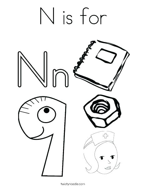 Letter N Coloring Pages 468x605 Letter N Coloring Pages