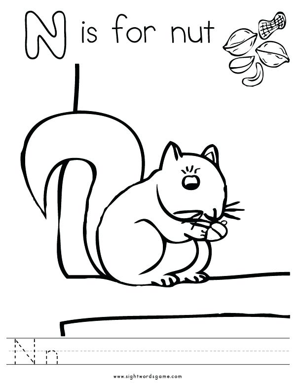 Alphabet Book Coloring Sheets Letter N Coloring Page 1 Coloring 612x790 Alphabet Book Coloring Sheets Letter N Coloring Page 1 Coloring