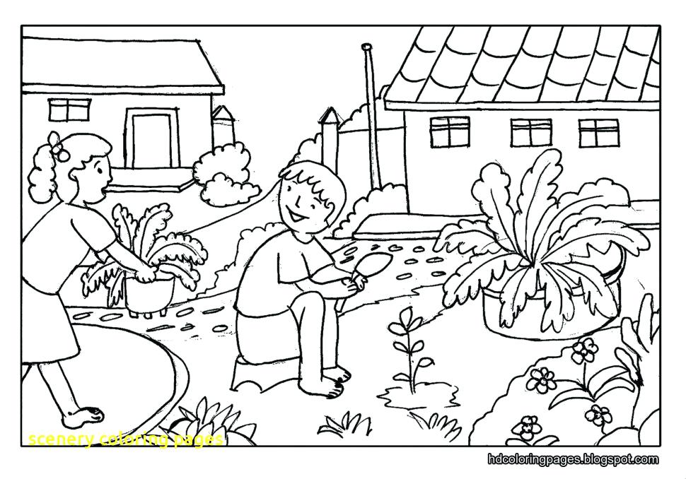 970x678 Coloring Pages Of Nature Scenery Coloring Pages With Coloring