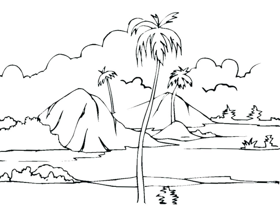 970x728 Nature Coloring Page Nature Scene Coloring Pages Nature Coloring
