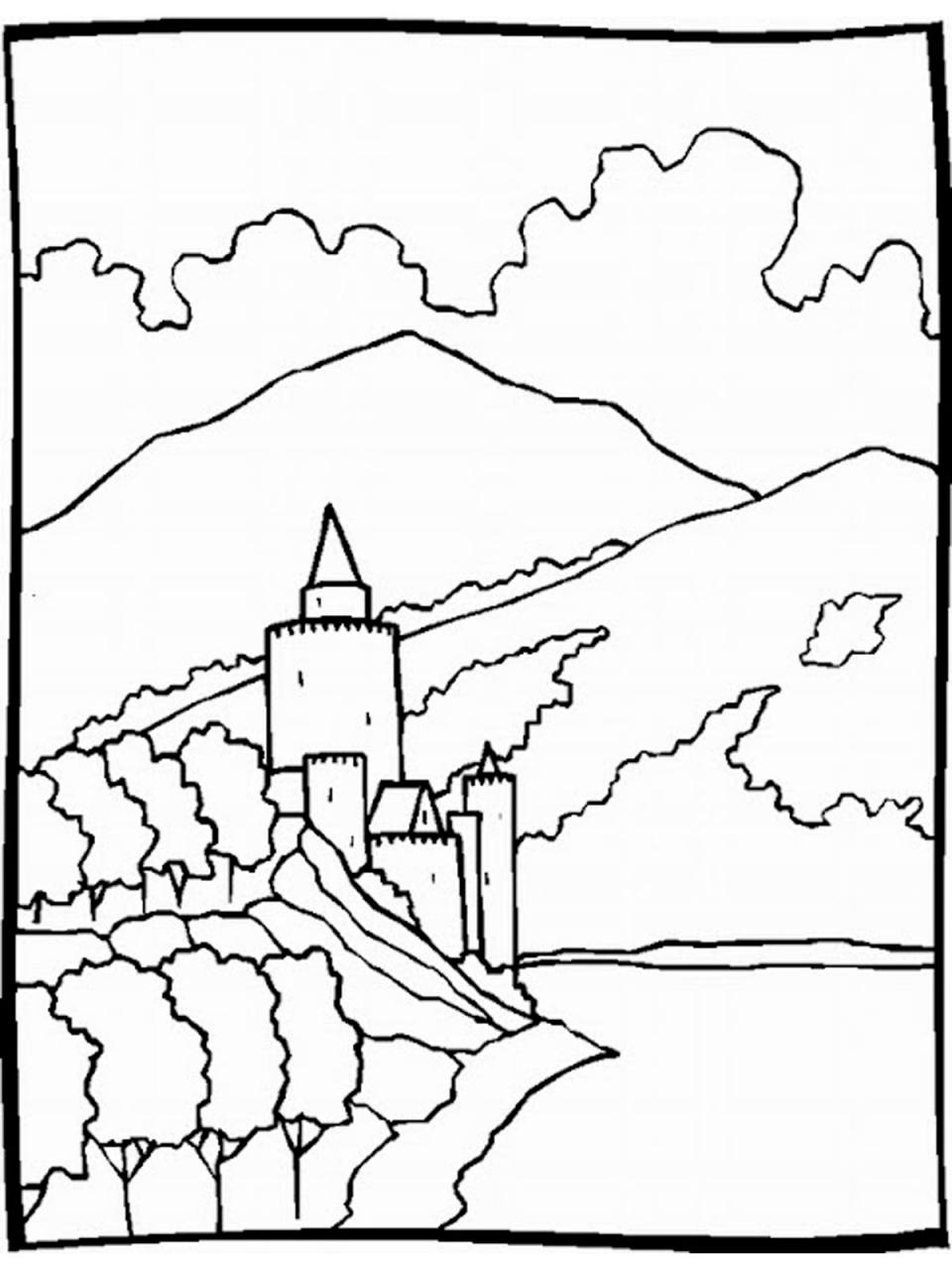 960x1280 Nature Scenes Coloring Pages Coloring Page For Kids Kids Coloring