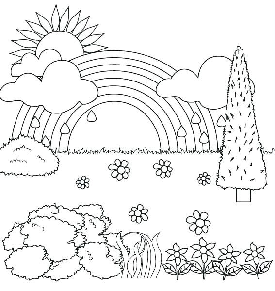 567x600 Coloring Pages Nature Scenes Everychat.co