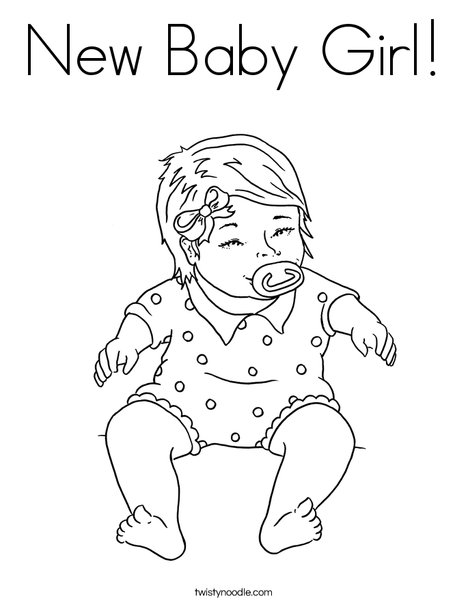 New Baby Girl Coloring Page 468x605 New Baby Girl Coloring Page