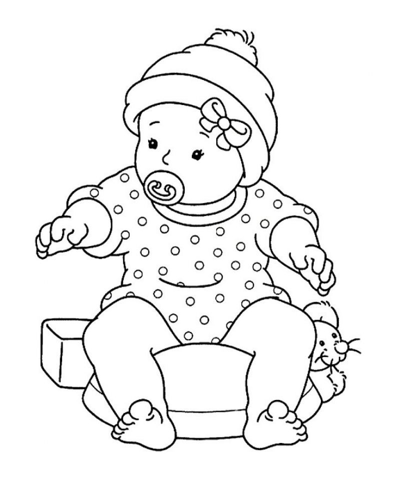 Baby Girl Coloring Pages My Design World Babies 789x960 Baby Girl Coloring Pages My Design World Babies