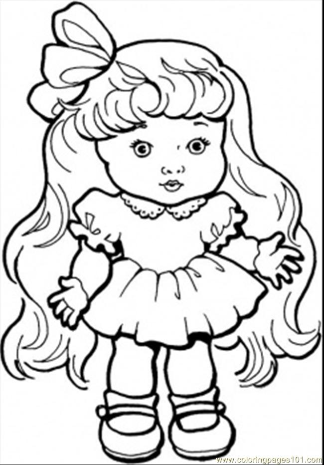 Baby Girl With Long Hair Coloring Page 650x932 Baby Girl With Long Hair Coloring Page