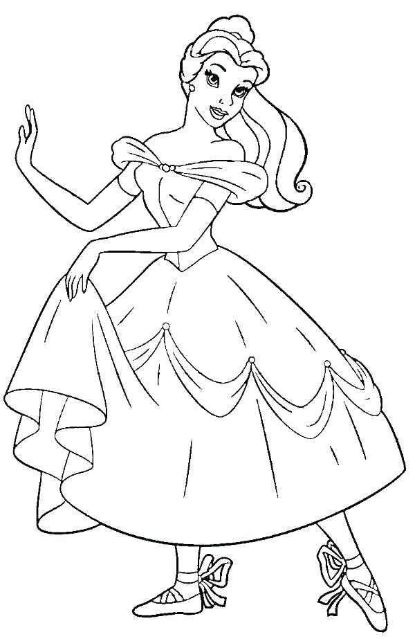 600x923 Coloring Pages Ballerina Ballerina Fifth Position Coloring Page