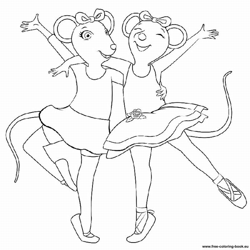800x800 Coloring Pages Angelina Ballerina