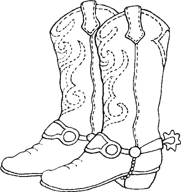600x639 Cowboy Boots Coloring Pages Cowboy Boots Coloring Pages A Cowboy