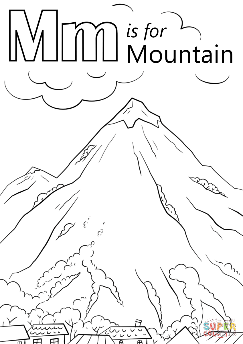 Mountain Coloring Pages 849x1200 Mountain Coloring Pages