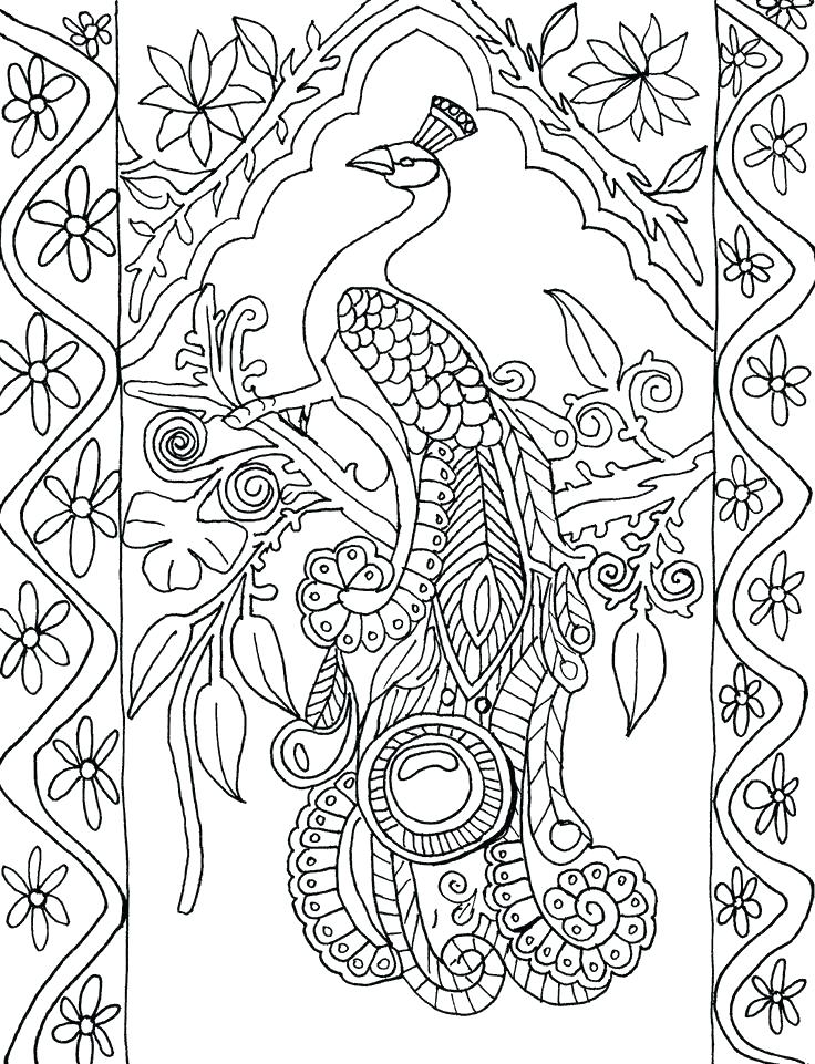 736x961 Peacock Coloring Pages Peacock Coloring Pages Printable In Tiny