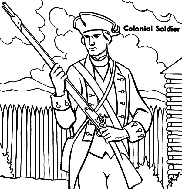 Military Colonial Soldier Coloring Pages Color Luna 600x622 Military Colonial Soldier Coloring Pages Color Luna
