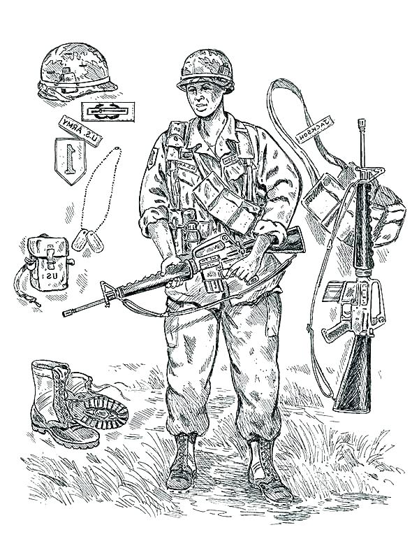 Coloring Pages Of Army Soldiers Coloring Pages Soldier Drawing 600x771 Coloring Pages Of Army Soldiers Coloring Pages Soldier Drawing