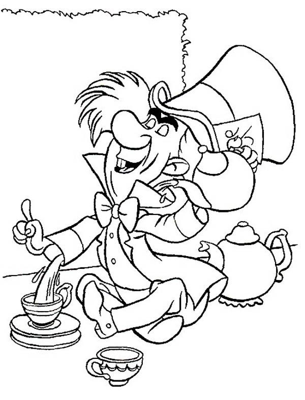 600x787 Alice In Wonderland Characters Disney Coloring Pages Dayasriod