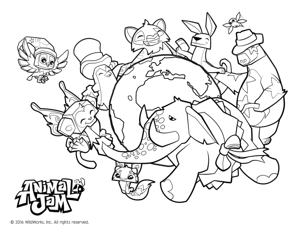 1024x785 Animal Jam Coloring Pages