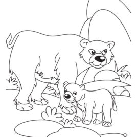 268x268 Coloring Pages Of Animals And Their Young Archives