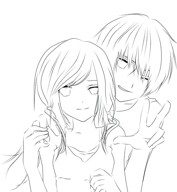 71 Anime Couple Coloring Pages : Just Kids