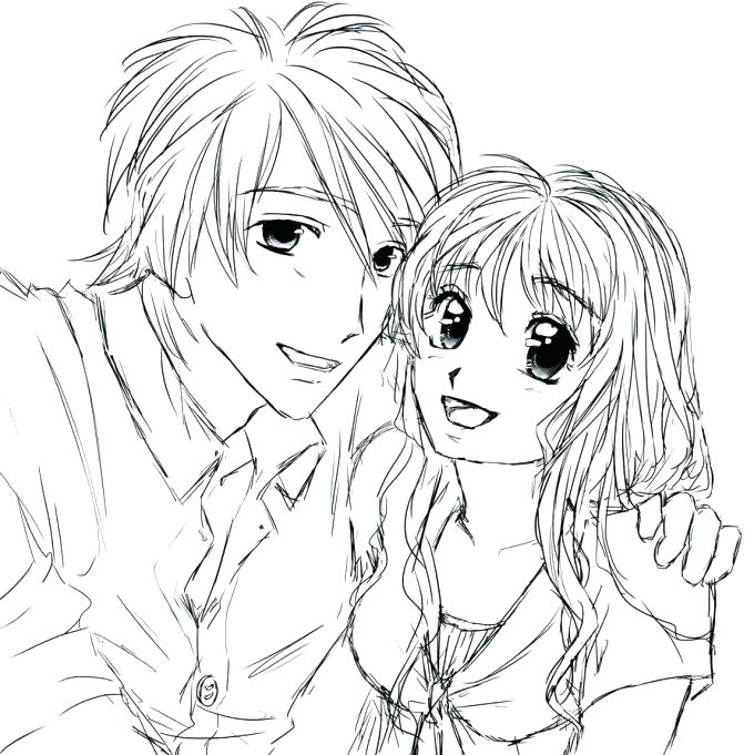 Anime Couples Coloring Pages Cute Couple Coloring Pages Coloring 680x681 Anime Couples Coloring Pages Cute Couple Coloring Pages Coloring