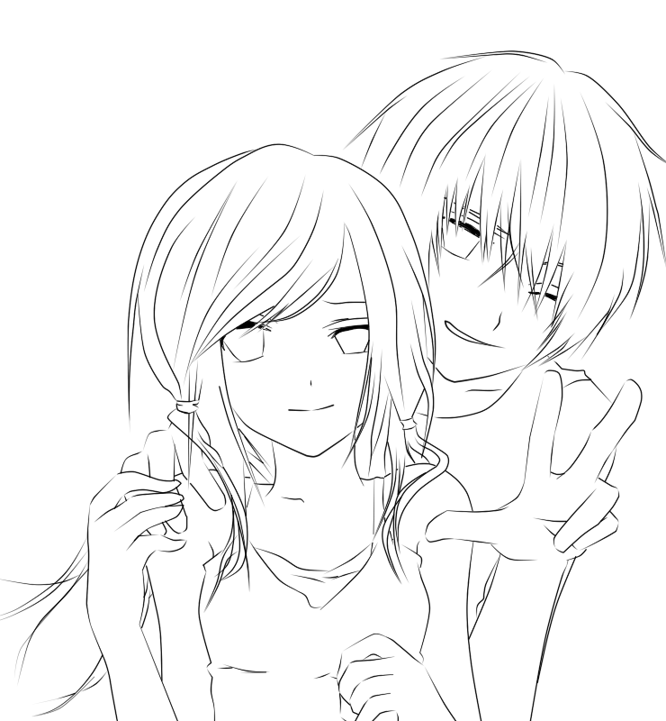 Cute Anime Couple Coloring Pages Timykids 740x800 Cute Anime Couple Coloring Pages Timykids
