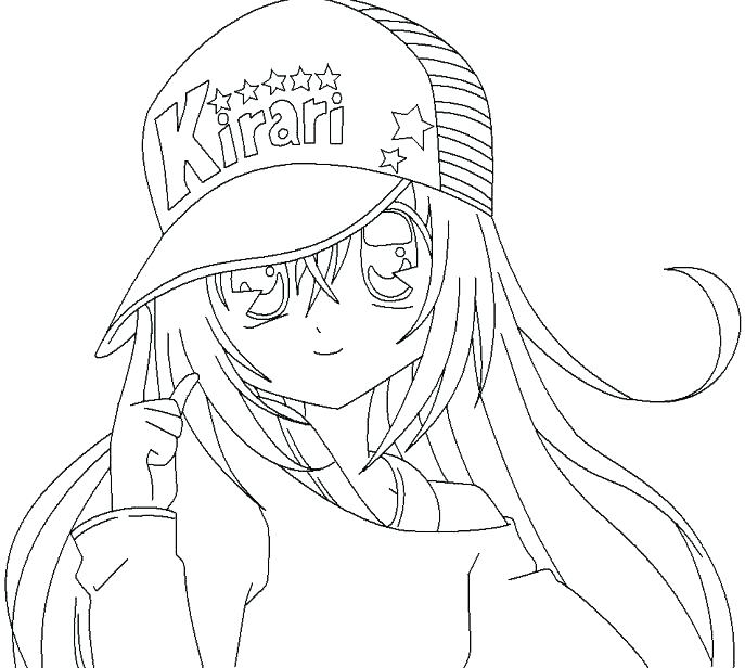 Anime Girl Coloring Pages 687x616 Anime Girl Coloring Pages