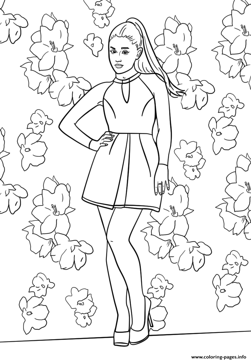 Ariana Grande Celebrity Coloring Pages Printable 824x1186 Ariana Grande Celebrity Coloring Pages Printable