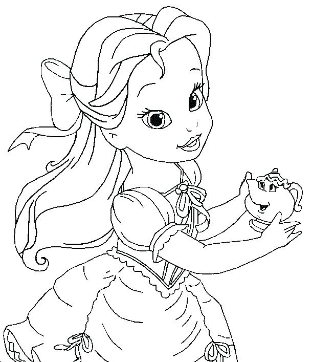 610x707 Baby Disney Princess Characters Coloring Pages Character
