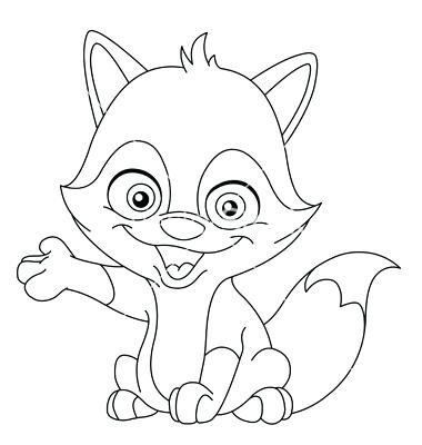 380x400 Baby Fox Coloring Pages Cute Baby Fox Coloring Page Download